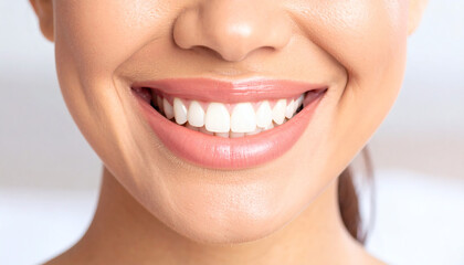Obraz premium Close-Up of Female Toothy Smile – High-Resolution Dental and Beauty Illustration for Health, Cosmetic, and Creative Design Projects