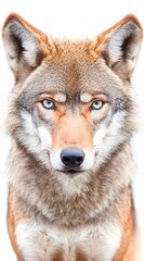 Fototapeta premium Majestic Red Wolf Close Up Portrait Intense Gaze Wildlife Photography