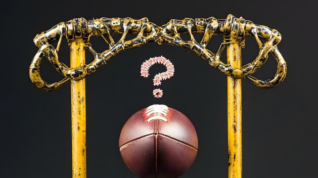 Abstract American Football Mystery Question Mark Game Concept