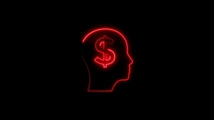 Silhouette of a human head with dollar symbol signifying financial thinking and money mindset