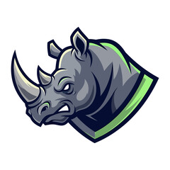 The Fierce Rhino: A formidable rhino, embodying strength and power, is illustrated in vivid detail. This striking design is perfect for branding and expressing a powerful and dynamic character.