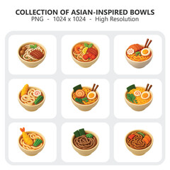 Collection of asian-inspired bowls