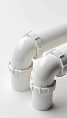White pipes showcase urban communication systems connecting various components. These urban communication systems are essential for infrastructure and ensure seamless connectivity,
