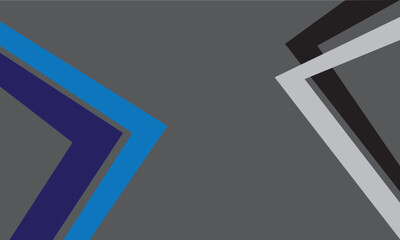 Abstract Geometric Shapes with Blue and Gray Arrows on a Dark Gray Background