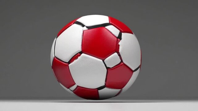 three-dimensional model of leather soccer ball adorned with the national flag of Austria