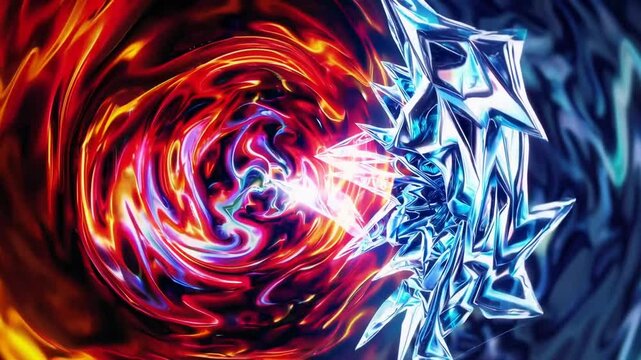 Thermal and frigid energy visual representation of hot and cold energy