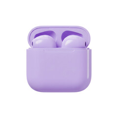Wireless Earbuds Charging Case 3D Plastic Icon for Modern Audio and Lifestyle Product Mockup