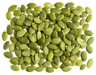 Green pumpkin seeds