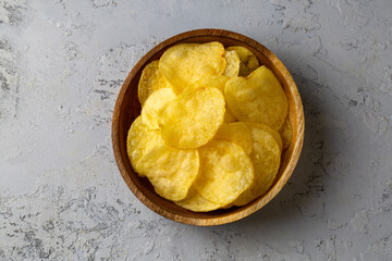 Potato chips isolated on a white background