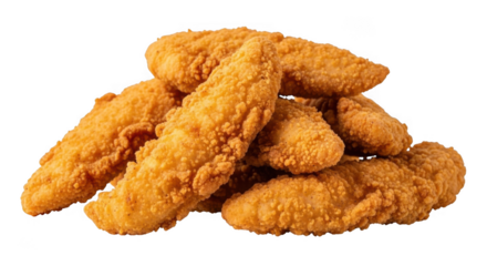 Crispy golden chicken tenders pile deliciously fried appetizer meal fast food delight