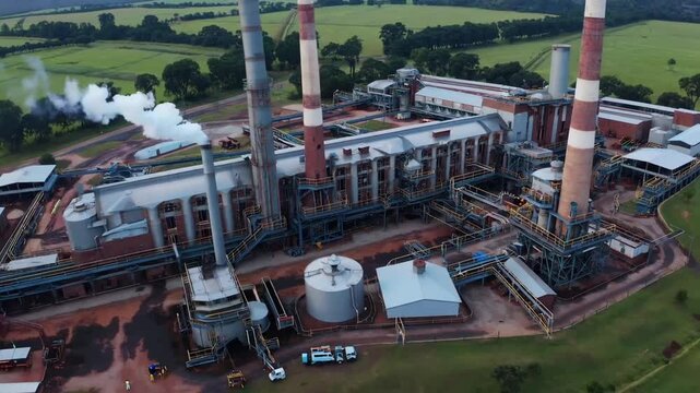 industrial facility processing wood pulp for paper production operational since the mid-20th century