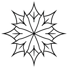 frost pattern line art icon