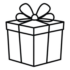 gift box line art icon
