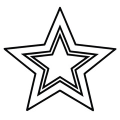 glitter star line art icon
