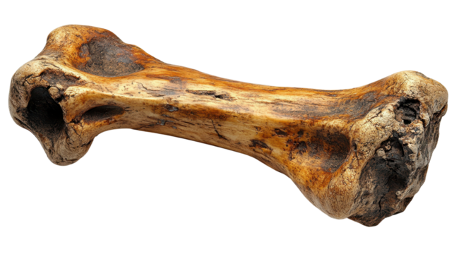 Bone isolated on a white transparent background