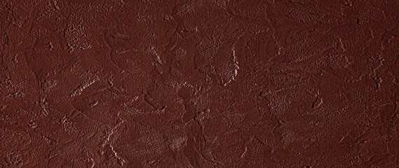 Background of Dark Brown concrete painted wall. Old Retro Dark Brown wall textured wallpaper for decoration and design, Textured colored wall and texture, texture for background
