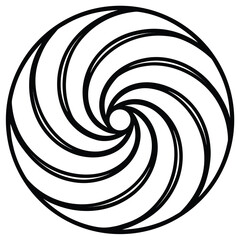 peppermint swirl line art icon