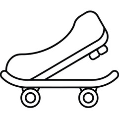 skates line art icon