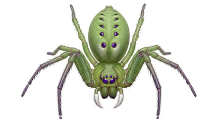 Isolated Green Spider