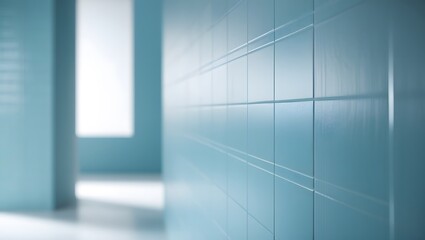 Contemporary Geometric Blue Wall Texture in Soft Light
