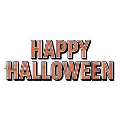 Obraz premium Happy halloween text isolated on transparent background