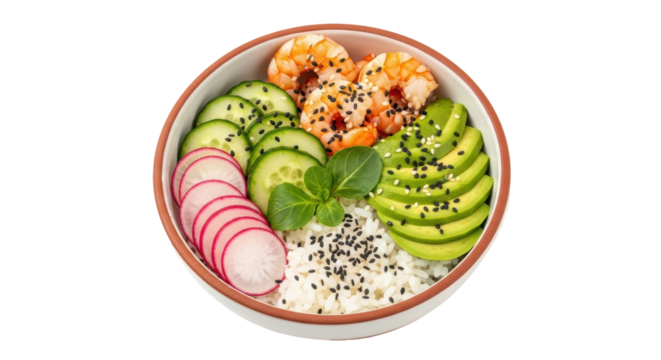 Isolated Poke Bowl