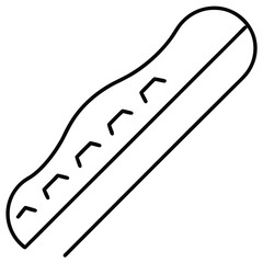 snow track line art icon