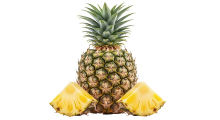 Isolated Pineapple with Slices