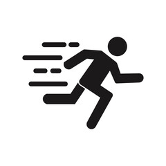 Man, people, run, speed, rush, quick, fast, running, icon vector illustration.
