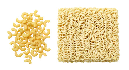 Isolated Raw Noodles