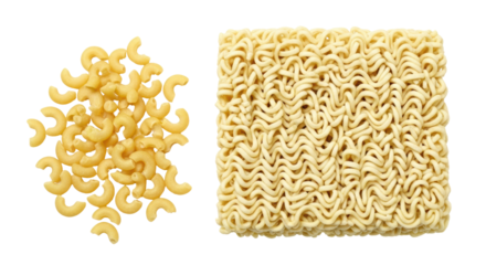 Isolated Raw Noodles
