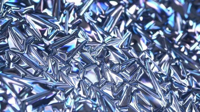 Abstract Pattern and Background Composed of Crystalline Ice Formations