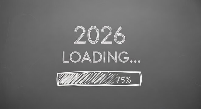 Anticipating the Arrival of 2026 A Year Filled with Potential and New Beginnings Loading Progress Bar with Percentage Display