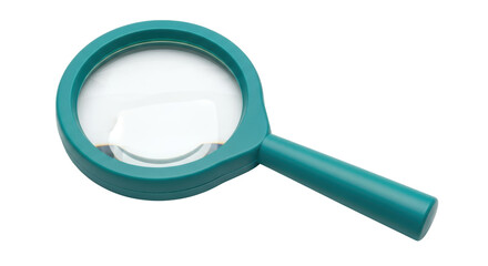 Isolated Green Magnifying Glass