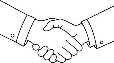 Handshake agreement business deal cooperation partnership symbol vector illustration 