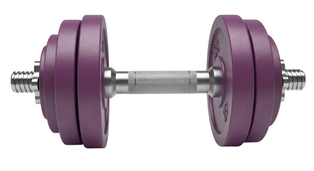Isolated Purple Dumbbell for Weight Training