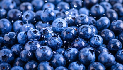 Fresh Blueberries Water Splash.
