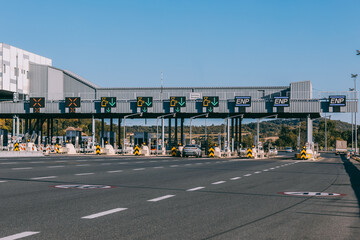 Vrcin Bubanj Potok toll plaza on the Belgrade-Nis highway, Serbia