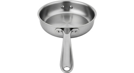Isolated Stainless Steel Frying Pan