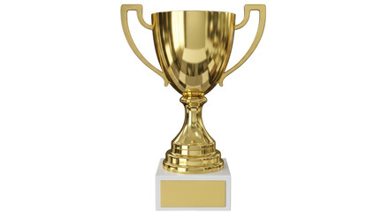 Isolated Golden Trophy Cup