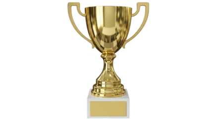 Isolated Golden Trophy Cup