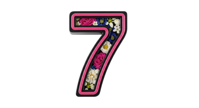 Isolated Floral Number 7