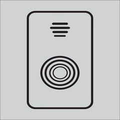 Vector illustration image of a modern home calling bell.