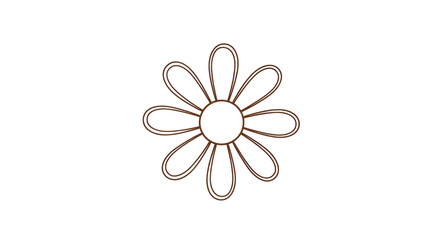 Isolated Flower Outline