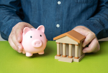Opening a bank account for savings. Open a deposit, open a savings account, personal finance, money...