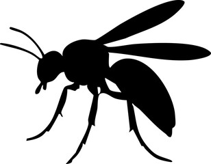 Contemporary Wasp Icon Silhouette