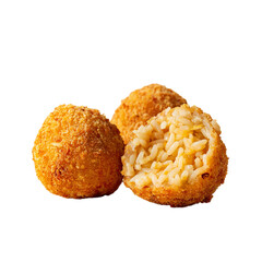 Arancini GoldenCrusted Rice Balls A Culinary Delight isolated on transparent background