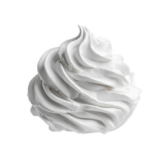 Whipped Cream Swirl isolated on transparent background