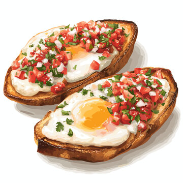 Mexican Molletes with Beans, Cheese, and Pico de Gallo