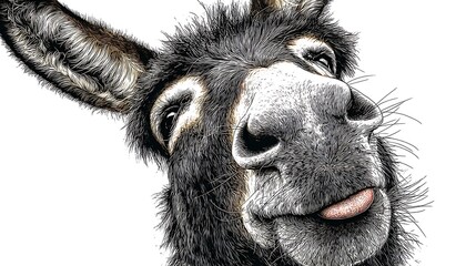 picture of a donkey's face